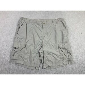 Columbia Titanium Shorts Mens XL Beige Nylon Cargo Omni Dry Packable Hiking